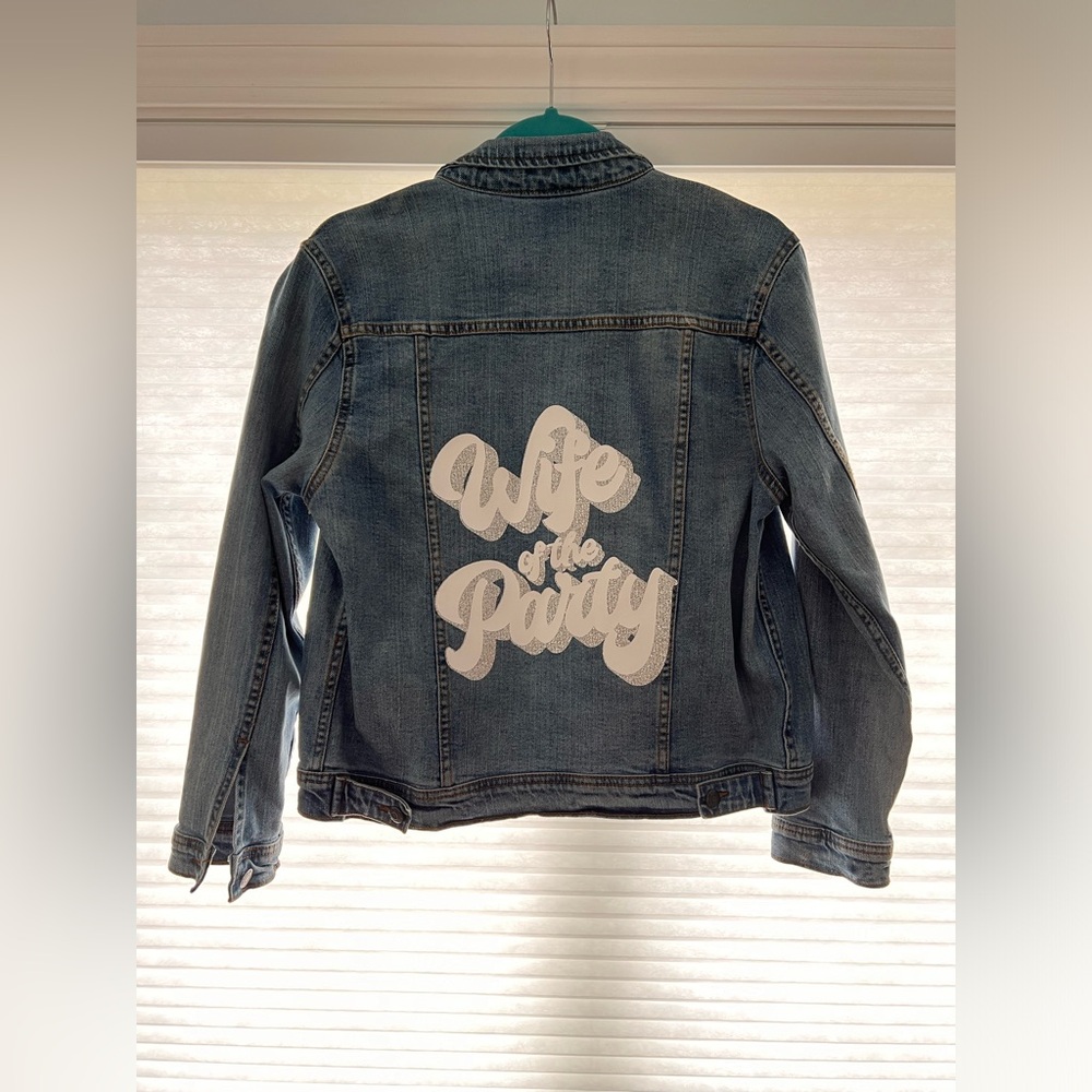 Sprinkled with Pink Wife of the Party Jean Jacket